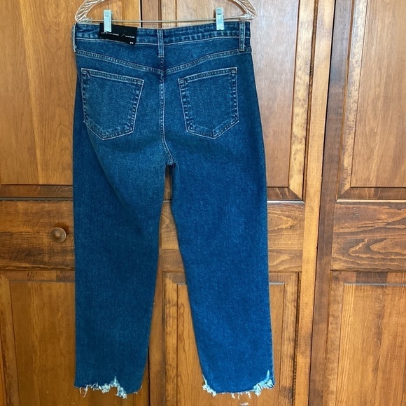 Just Black Denim High Rise Vintage Straight Leg Raw Hem MP&Co. Boutique NWT 31 - Picture 2 of 16